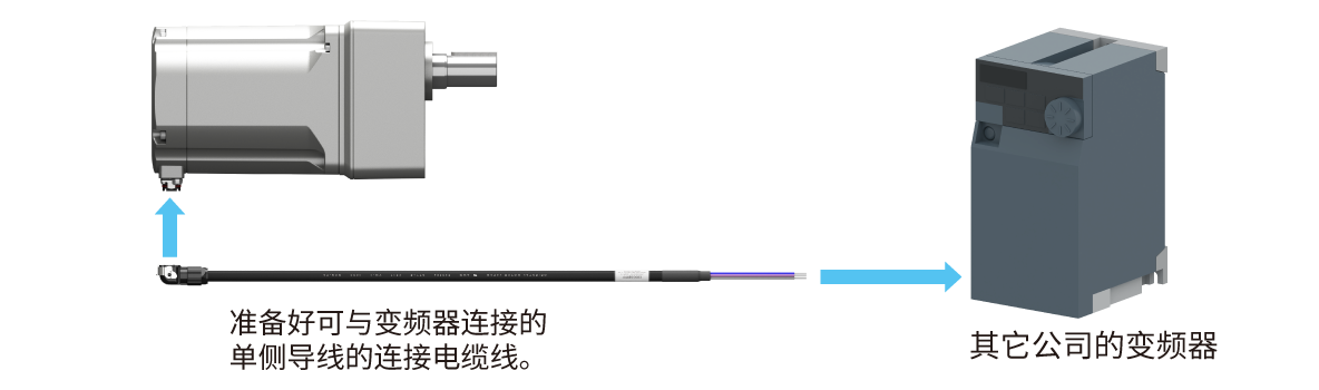 750W无刷电动机与其他品牌变频器连接示意图