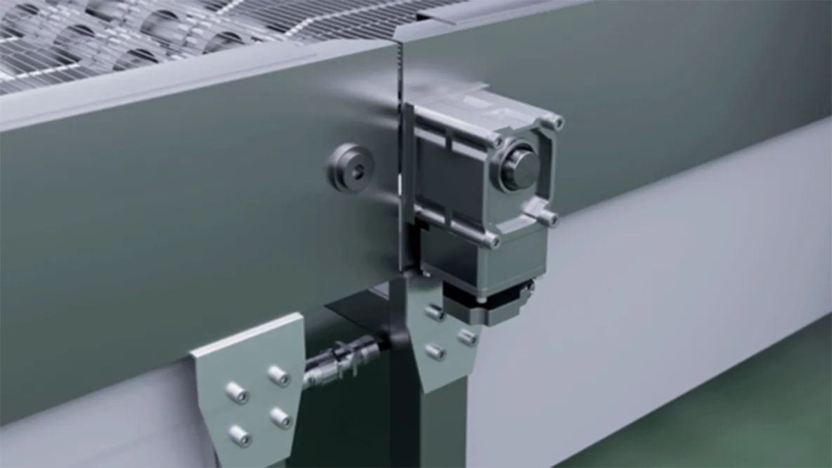 输送带用工业齿轮（灰色外壳带电缆连接和安装支架）